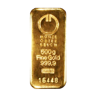 Münze Österreich zlatá tehlička 500 gramov