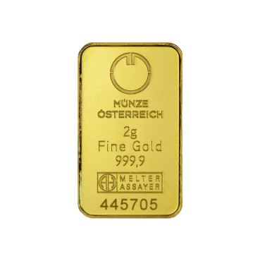 Münze Österreich zlatá tehlička 2 gramy